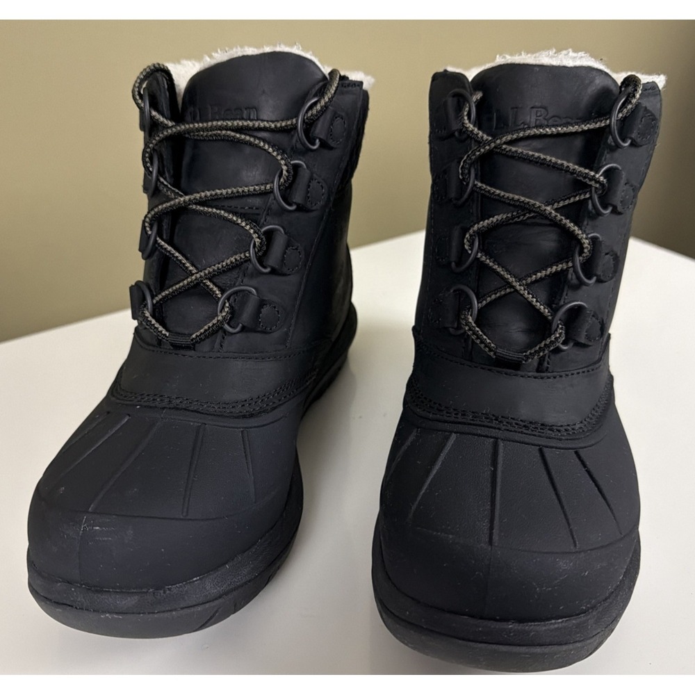 LL Bean Storm Chaser 5 Lace Winter Boots Women's Size 9 M Black Waterproof 200G